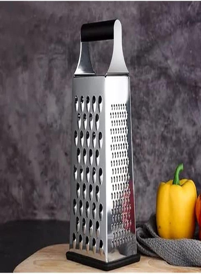ELEXIQ Multi Purpose 4 Side Stainless Steel Grater Vegetable Chopper Slicer Kitchen Cutter, Shredder for Cheese & Vegetables (Multi) - Image 5
